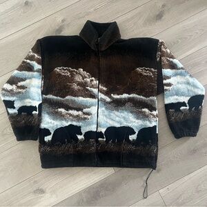 Cobblestone Canyon Vintage 90's Made In The USA Bear Mountain Fleece Jacket XL